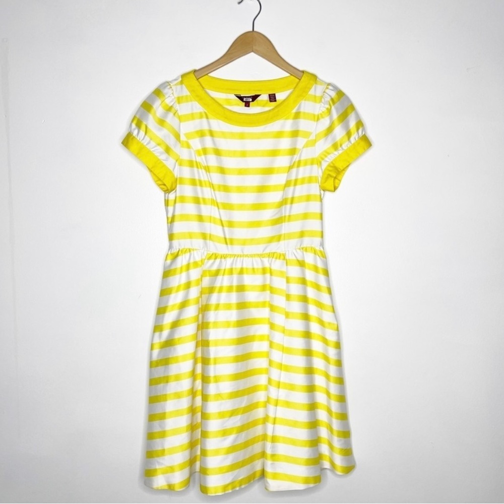 Ted Baker Yellow Stripe Honor Dress Size 2 As Seen on TV New Girl